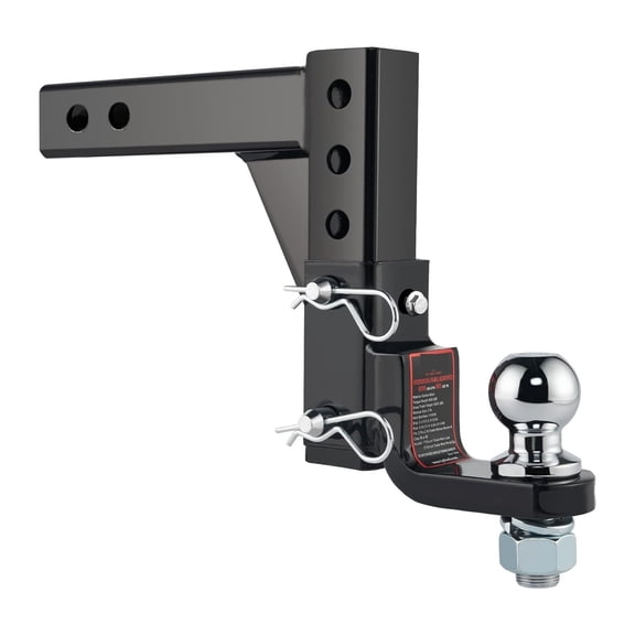 Adjustable Trailer Hitch Ball Mount, Tri-Ball (1-7/8" X 2" X 2-5/16"), Fits 2" Receiver, 5" Rise/Drop Hitch, Hitch For Heavy Dut ,Heavy-Duty