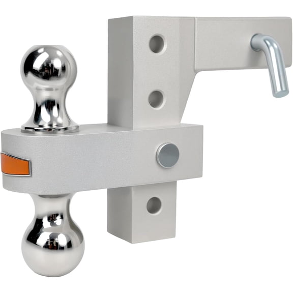 Adjustable Trailer Hitch, Dual Solid Ball 2" and 2-5/16" Ball Hitches, 7500 LBS GTW, 6-Inch Drop/ for , Fits 2" Receiver
