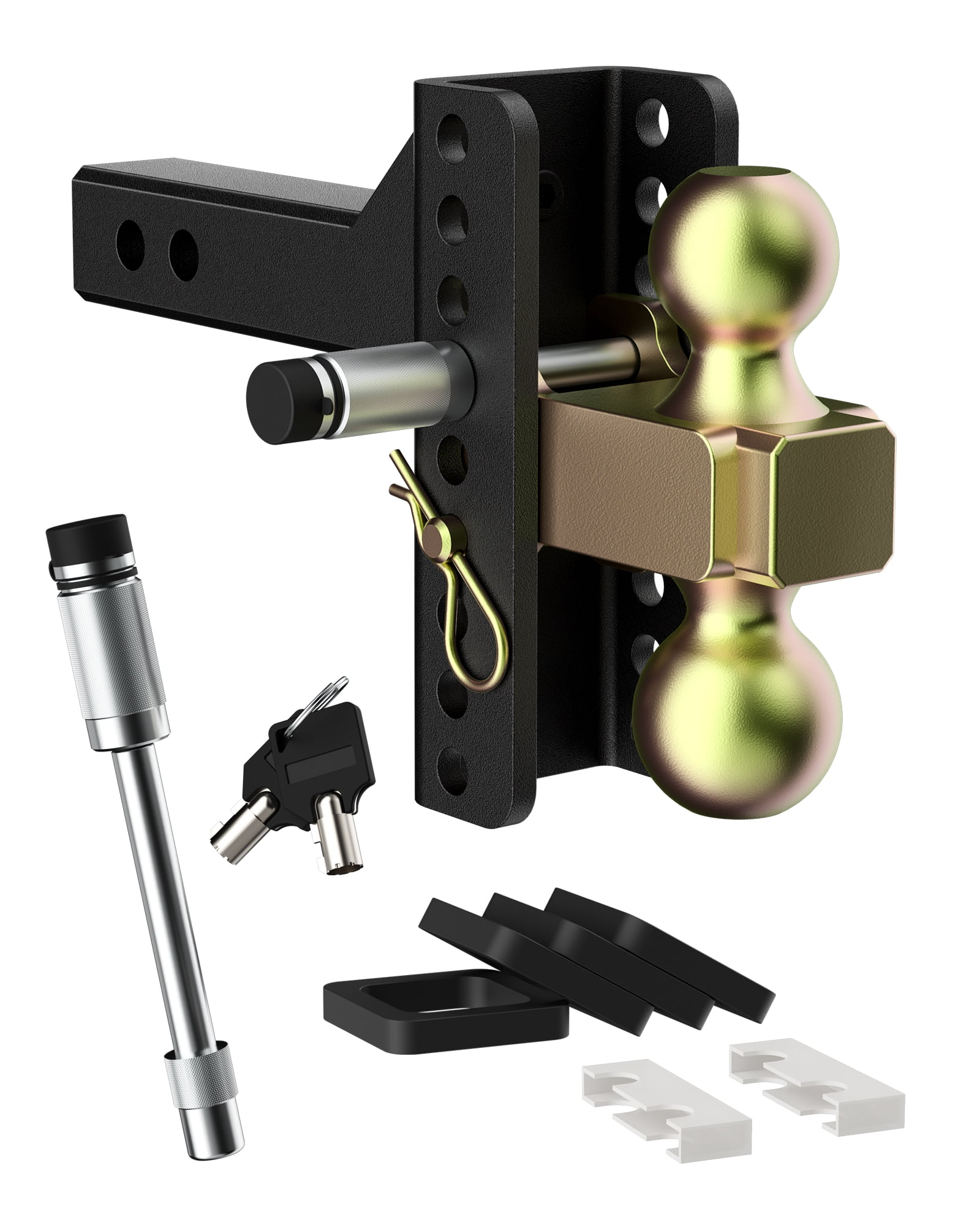 Adjustable Trailer Hitch, Fits 2.5" Towing Hitch Receiver Only, 6" Drop ...