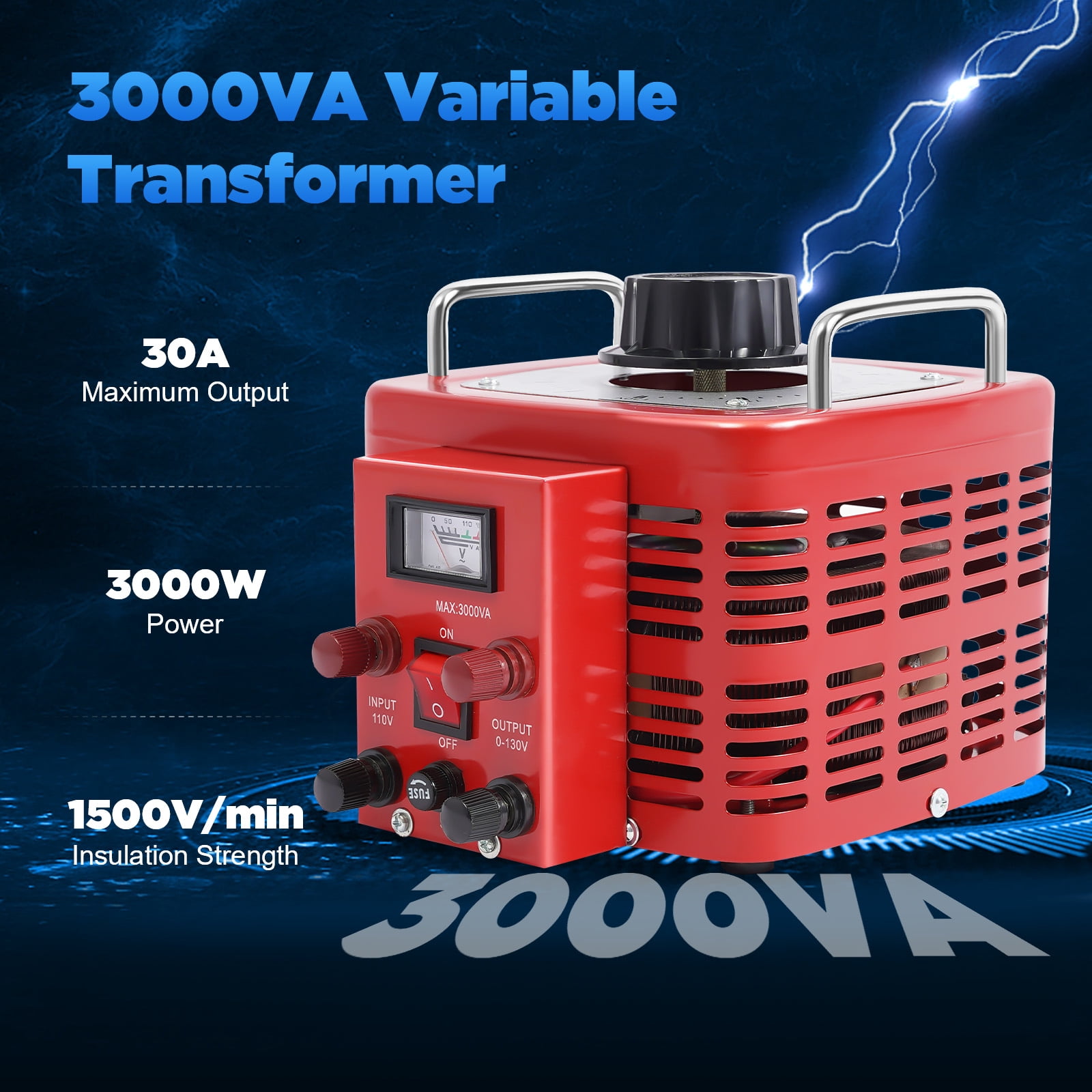 Adjustable Transformer, 0-130V Output Transformer, Voltage Regulator ...