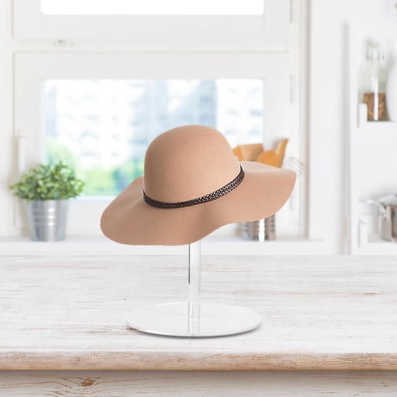 Adjustable Transparent Acrylic Hat Display Rack – Desktop & Floor Hat Holder, Modern Storage Organizer Stand for Multiple Hats Birthday Gift