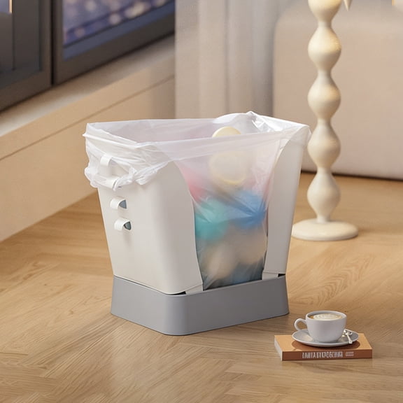 Adjustable Trash Can | Kitchen & Bathroom Garbage Bin with Detachable Design for Easy Cleaning | Fits All Bag Sizes with Side Clips | Floor Standing Household Wastebasket for Home Use