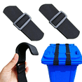thumbnail image 1 of Adjustable Trash Can Lock Strap - Heavy-Duty Elastic Cord with Hooks, Secure Lid for Bears, Raccoons & Wind, Universal Outdoor Garbage Bin Strap (2 Pack), 1 of 6
