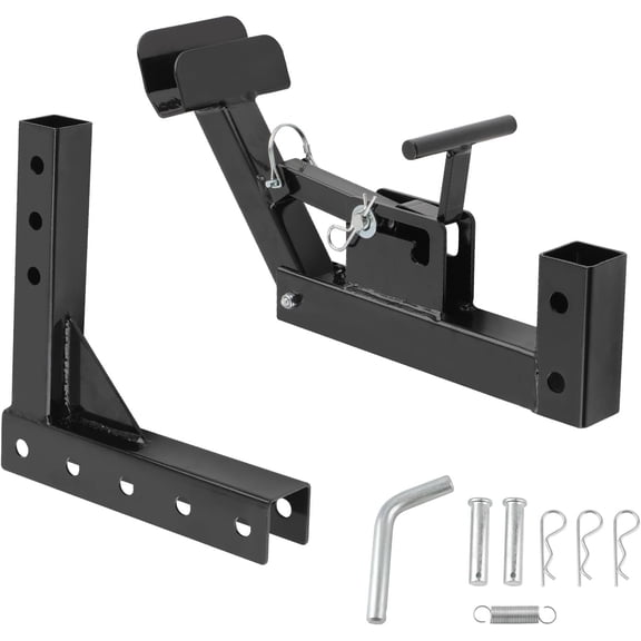 Adjustable Trash Can Transporter Hitch with Adaper Garbage Can Hauler, 2'' Hitch Receiver for Trailers/Trucks/Cars/Golf Carts/ATVs