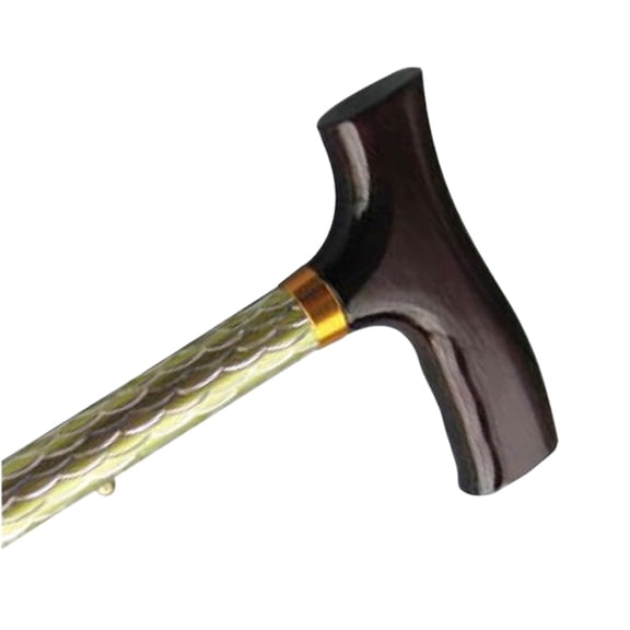 Adjustable Travel Folding Cane With Fritz Handle - Green