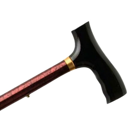 Adjustable Travel Folding Cane With Fritz Handle - Red Marble
