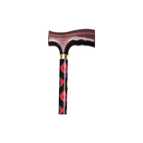 Adjustable Travel Folding Cane With Fritz Handle - Summer Garden