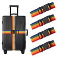 thumbnail image 1 of Adjustable Travel Luggage Strap,Rainbow Luggage Straps with Quick Release Buckle, 4-Pack， 2 Inches X 6 Feet, for Travel, 1 of 1