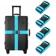 thumbnail image 1 of Adjustable Travel Luggage Strap for Suitcases with Quick Release Buckle, 4-Pack 2 X 71 Inches, Sky Blue, for Secure Travel, 1 of 1