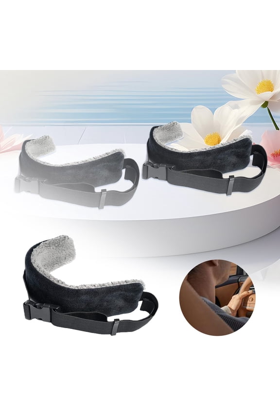 Adjustable Travel Pillow - Compact Neck Support Strap for Airplanes and Cars Comfortable Alternative for Head Bobbing Portable Design for Easy Travel