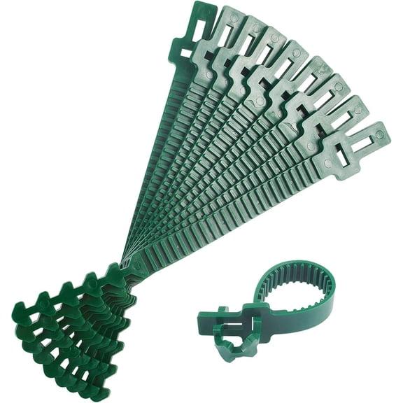 Adjustable Tree Plant Ties 16 Pcs 9.8 Inch Heavy Duty Re-Usable Adjustable Support Soft Plant Bush Garden Plant Ties Garden Tool Green 16pcs