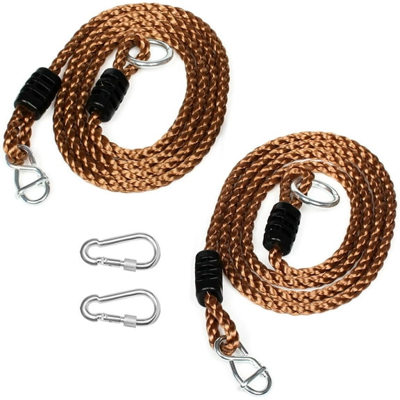 Adjustable Tree Rope Swing (2 Pack) - PE Rope Extensions for Outdoor Swings, Hammocks, and Playground Sets - 5.9ft Length (Carrying 410 pounds)