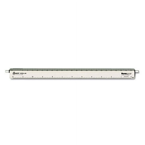 Adjustable Triangular Scale Aluminum Architects Ruler, 12" Long, Silver | Bundle of 10 Each