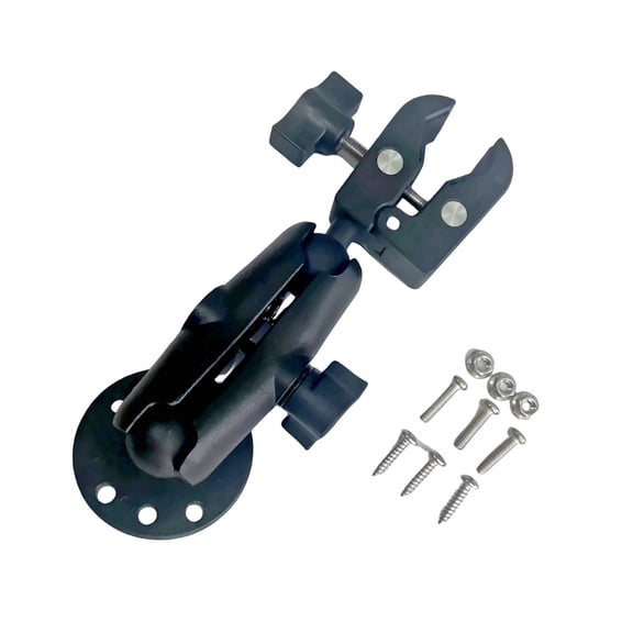 Adjustable Trolling Motor Stabilizer Bracket with 360 Degree Rotation & Anti Erosion Upgrades For Kayaks Pontoon Boats