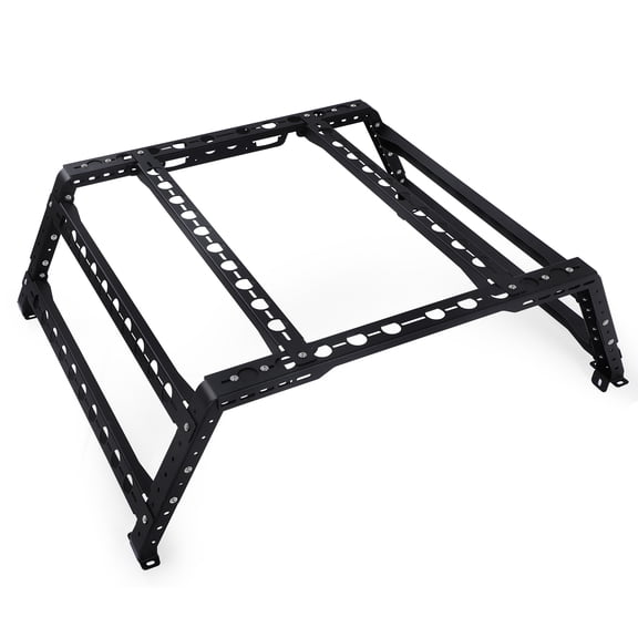 Beaupretty Iron Truck Ladder Rack, Adjustable Design, Heavy-Duty, Black, Industry Use 1Set