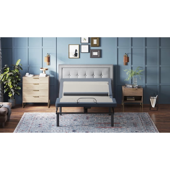 Adjustable Twin XL Bed with Lumbar Support & Under Bed Lighting / Anti-Snore Preset for Quiet Sleep