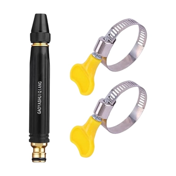 Adjustable Twist Hose Nozzle, Metal Garden Water Spray Patterns Nozzle Sprinkler, High Pressure Jet Sweeper Power Washer Attachment for Car Washing Plants, Sprayer