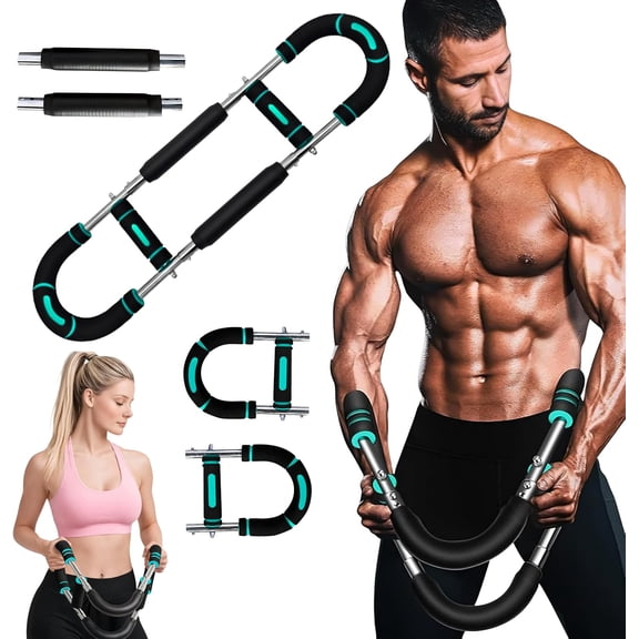 Adjustable Twister Arm Trainer 40-100lb & Chest Workout Equipment for Men, Arm & Chest Exerciser, Portable Power Twister Bar for Upper Body, Triceps & Shoulder Strength Training