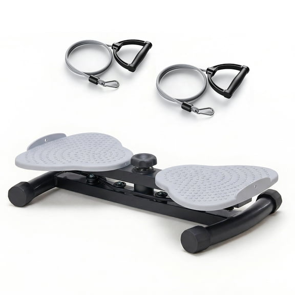 edx Core Twister Exercise Machine, Waist Twisting Disc with Pull Ropes, 300 lbs Capacity Noiseless Core Trainer for Home Workout, Abdomen & Waist Toning, Gray