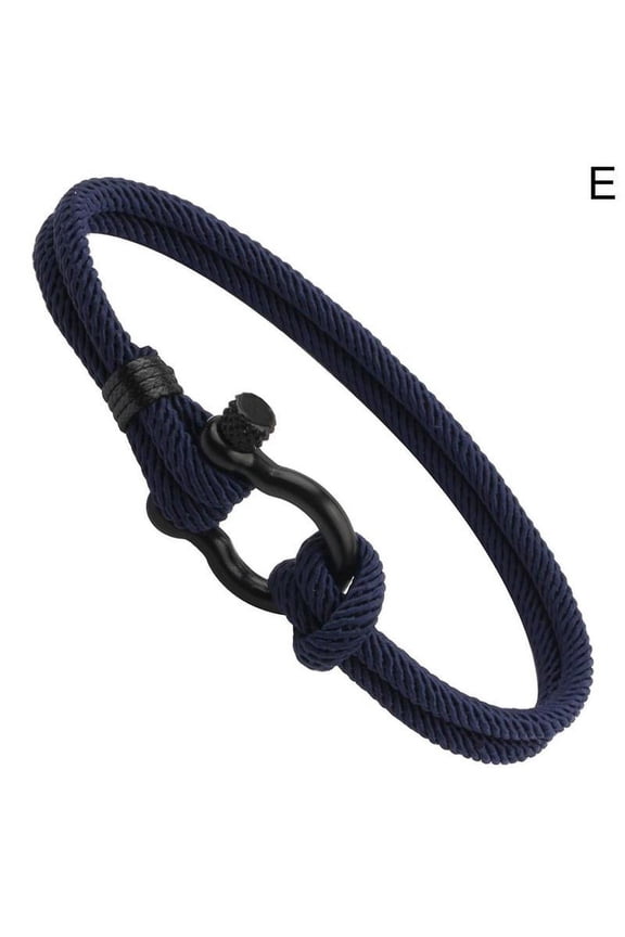 Adjustable U Flat Shape Shackle Clasp for Survival Bracelet Made of Milan Line