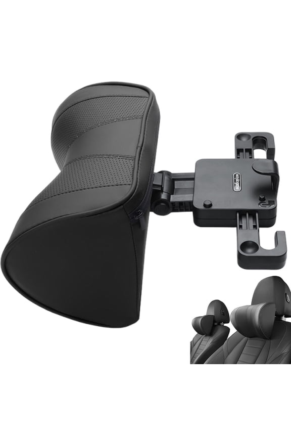 Adjustable U-Shaped Car Headrest Pillow, 180° Head Neck Pillow for Driving Support Seat Ergonomic Design Leather Comfortable Short Trips Supporting Long Ride Travel Sleeping Essentials