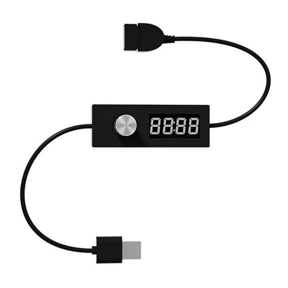 USB Countdown Timer Switching Cable Power Cord Supports 5V2A for Automatic Power Off In Fan, Lamp, and Aquariums