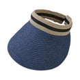 thumbnail image 1 of Adjustable UV Protection Straw Weaving Visor Hat, Breathable Summer Sun Hat, 1 of 8