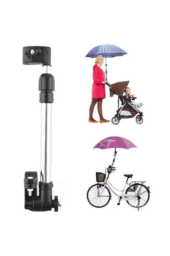 Adjustable Umbrella Mount Holder No Need Any Tooling to Attach Umbrella Clamp, Umbrella Connector Holder to Wheelchairs, Walker, Rollator, Bike, Pram, Stroller,Universal Umbrella Mount Holder