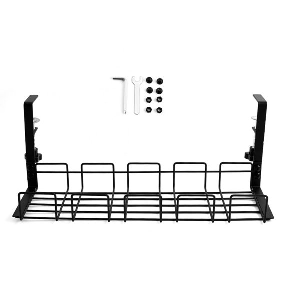 Adjustable Under Desk Storage Rack Durability Steel Under Table Cable Management Tray for Tidy Cable Management