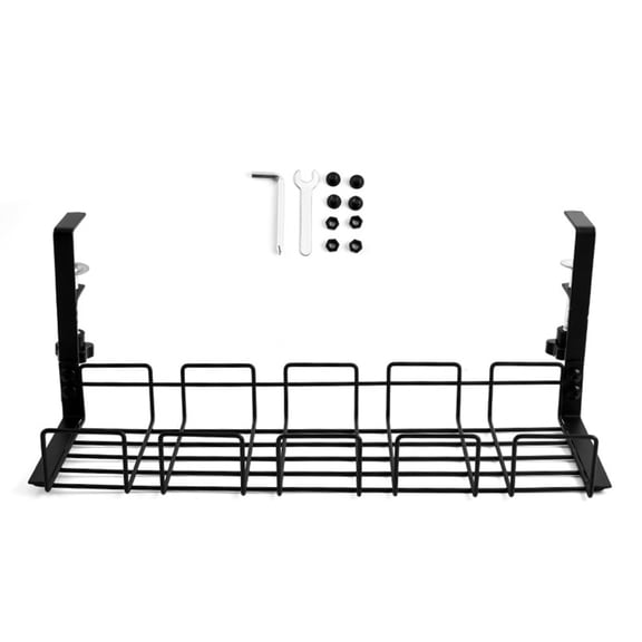 Adjustable Under Desk Storage Rack Durability Steel Under Table Cable Management Tray for Tidy Cable Management