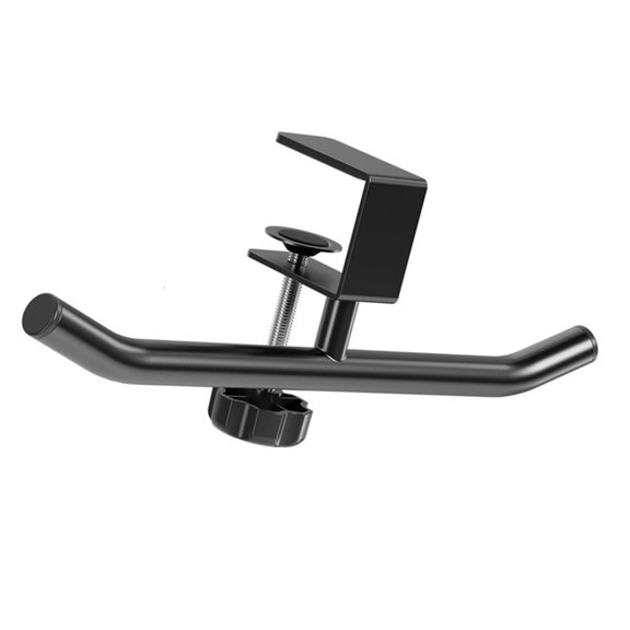 Adjustable Under Table Clamp Hanger Bracket For Headphones Bags And Water Bottles With Metal Construction