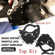 Adjustable Universal Motorcycle Cruise Control Throttle Locks, Motorcycle Cruise Control Throttle Assist, Throttle Lock for Most Motorcycles, BlackBottom