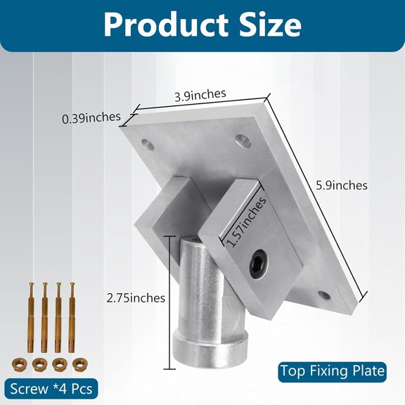 Adjustable Universal Pole Dance Top Fixed Plate, Universal Ceiling Mount for Slanted Ceilings, Enhanced Stability, Durable Steel Construction, Easy Installation for Home Use