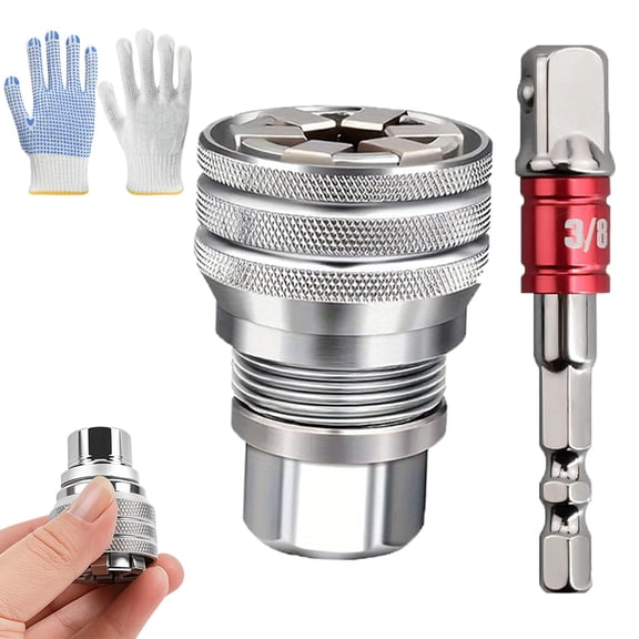 Adjustable Universal Socket Wrench, Multi functional socket wrench tool, for Drive Ratchet Torque Wrench and Power Drill
