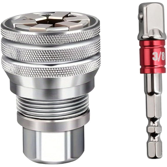Adjustable Universal Socket Wrench Set Converter Standard 10-19mm, 3/8 Inch Hex Wrench Adapter Kit for Drilling and Fastening, Multifunctional Manual Sockets Tools for for Men Birthday Gifts
