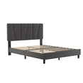 thumbnail image 1 of Adjustable Upholstered Platform Bed Frame with Sturdy Wooden Slats | Noise-Free Modern Bed, No Box Spring Needed | Easy Assembly, 1 of 9