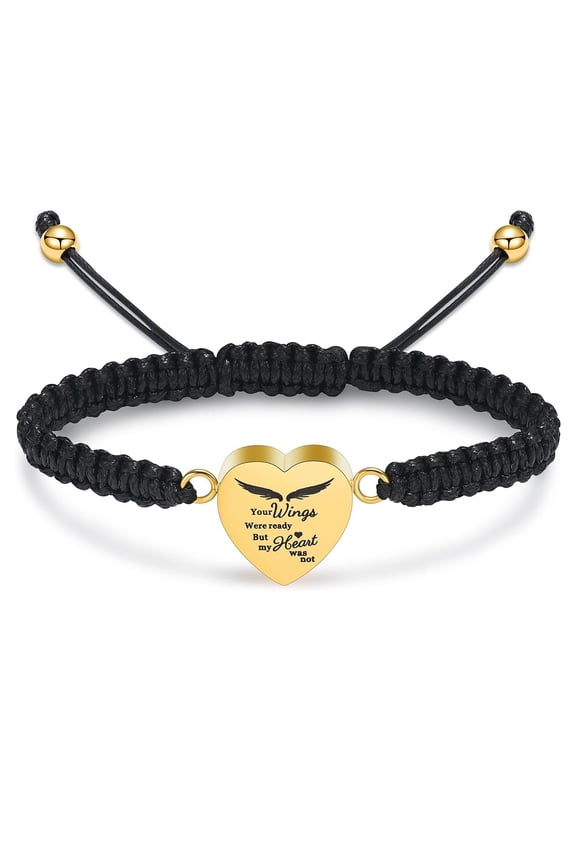 Adjustable Urn Bracelet for Ashes Heart Locket Cremation Bracelet Ashes Holder Bangle Link Chain Women Men