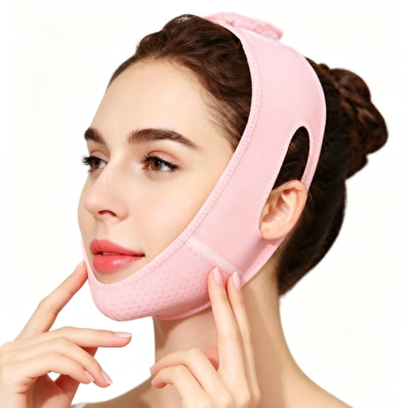 Adjustable V Line Face Lifting Strap Double Chin Reducer Belt Breathable Face Shaping Band Home Beauty