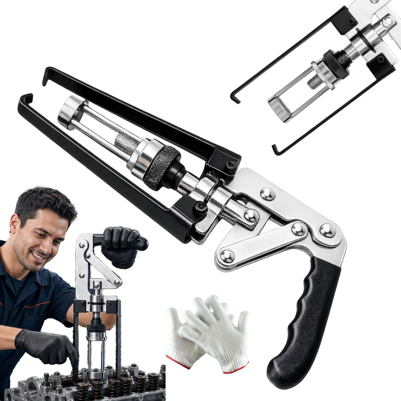 Adjustable Valve Spring Compressor Pliers, Carbon Steel Engine Valve ...