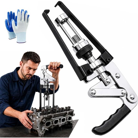 Adjustable Valve Spring Compressor Pliers,Heavy Duty Carbon Steel Rapid Overhead Valve Spring Remover Compressor Press Type Hand Valve Pliers for Oil Seal Disassembly and Installation 1