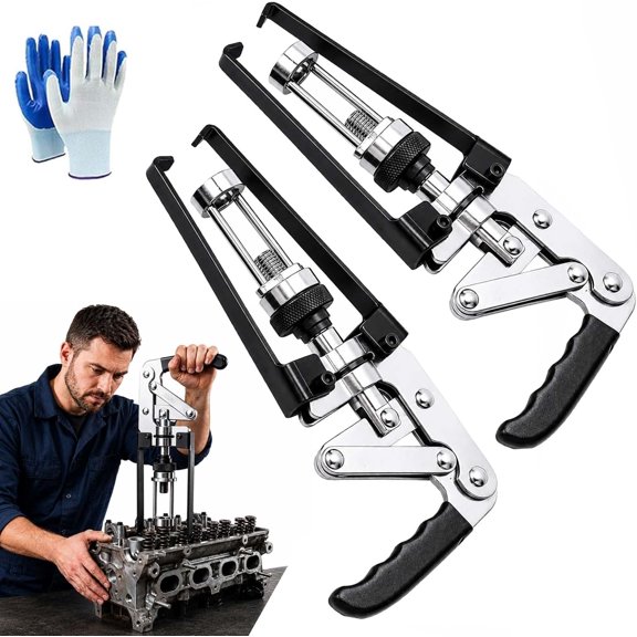 Adjustable Valve Spring Compressor Pliers, Heavy Duty Carbon Steel Tool for Valve Spring, Oil Seal Disassembly & Installation