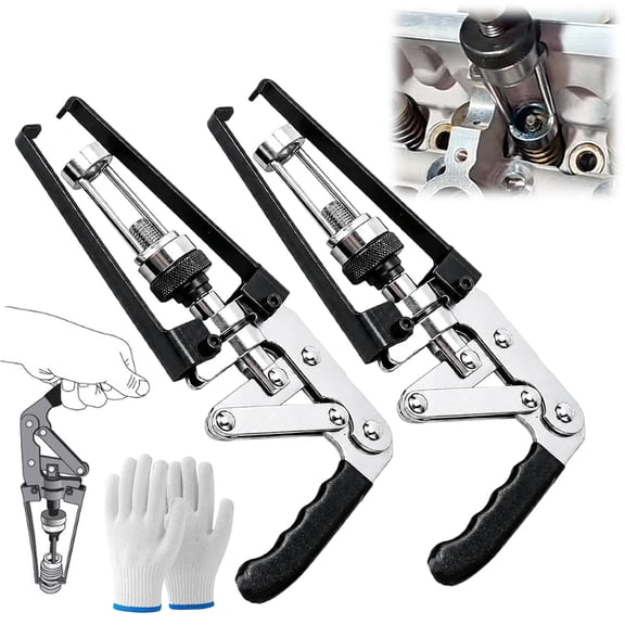 Adjustable Valve Spring Compressor Pliers, Valve Spring Compressor Tool, Carbon Steel Overhead Valve Spring Remover Compressor for Oil Seal Disassembly