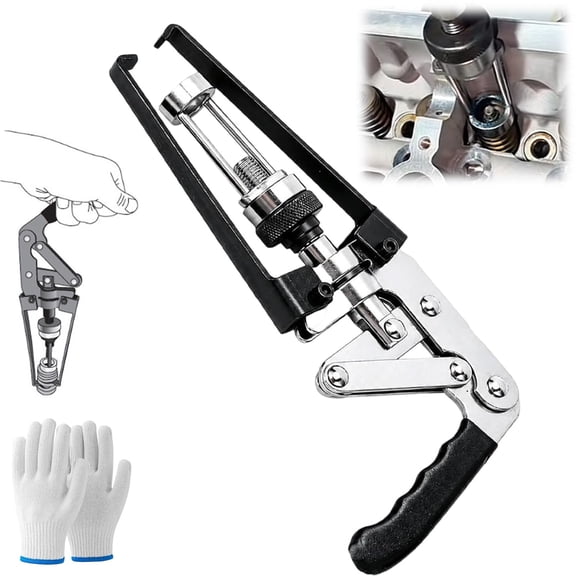 Adjustable Valve Spring Compressor Pliers, Valve Spring Compressor Tool, Carbon Steel Overhead Valve Spring Remover Compressor for Oil Seal Disassembly