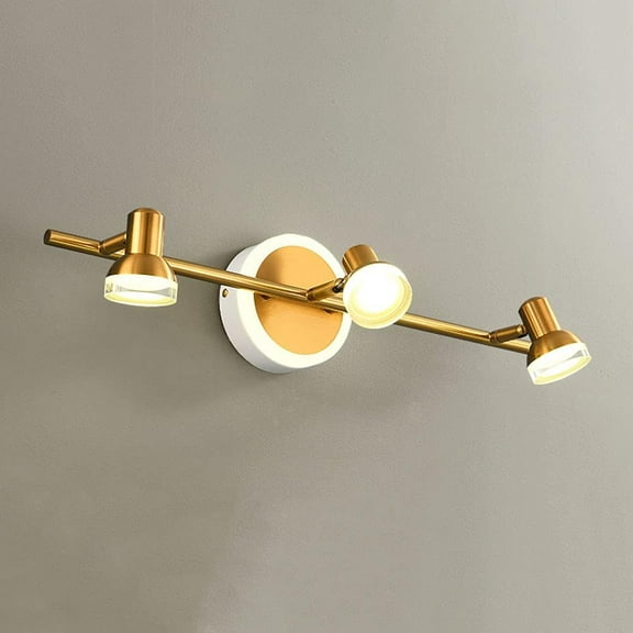 Adjustable Vanity Lighting Fixture LED Bathroom Mirror Lamp, Acrylic Shade Rotating Makeup Mirror Front Light, Bath Vanity Wall Lamps Over Mirror Cabinet for Dressing Table