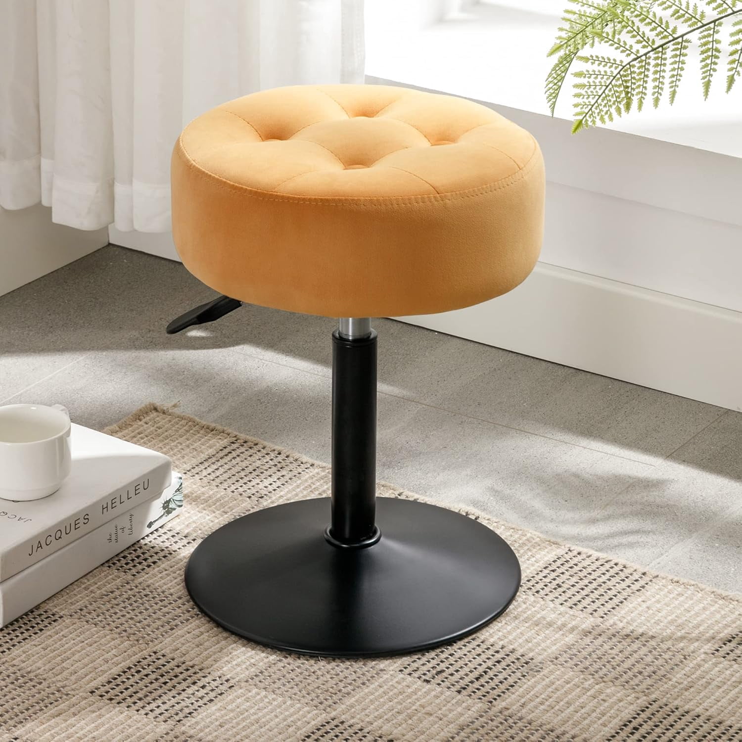 Adjustable Vanity Stool, 360°Swivel Vanity Chair Stool for Makeup Room ...