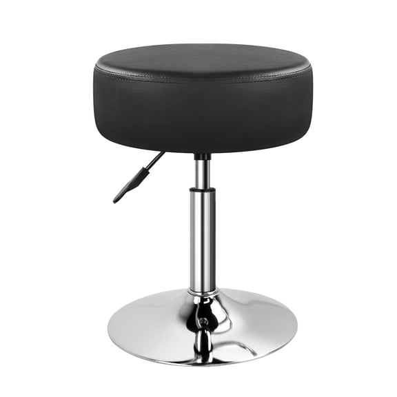 Adjustable Vanity Stool For Makeup Room Swivel Small Round Ottoman Living Chair Bedroom Spa Salon Studio (black)
