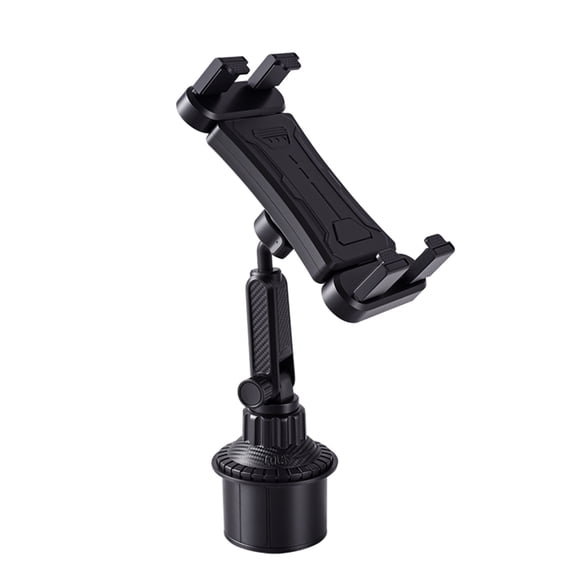 Adjustable Vehicle Cup Holder Mount For Smartphones And Tablets Up To 17inches With Secure Spring Clip