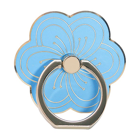 Adjustable Versatile Elegant Flower Design Mobile Ring Holder - Sturdy Metal Finger Grip & Kickstand with 360 Swivel Rotatable Bracket Universal Fit for All Smartphones and
