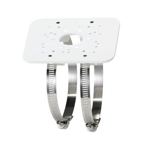 Adjustable Vertical Poles Mount Bracket for CCTV Security Camera Stand with Stainless Steel 2Loop Easy Installation