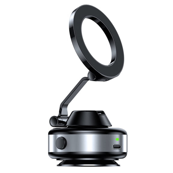 Adjustable View Angle Car Phone Holder 360 Rotatable Vacuum Magnetic Snap Mount Foldable Bracket